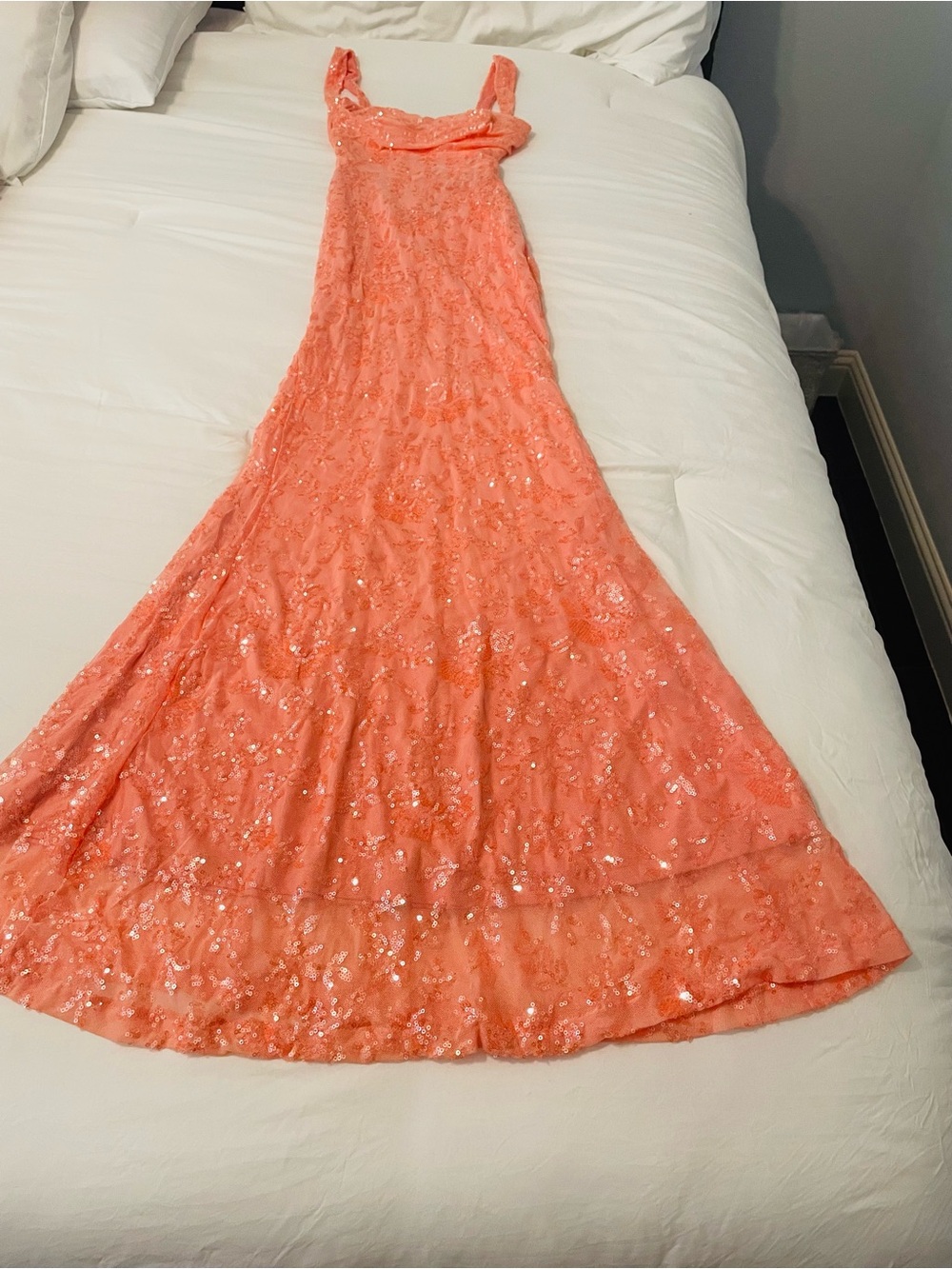 Windsor Coral Sequin Dress